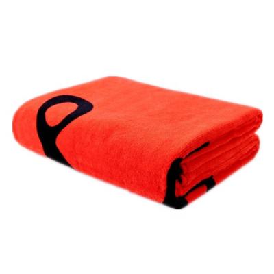 China Hotel Bath Towel Cotton Cut Velvet Print Color Compressed 100% Pure Cotton Beach Towel for sale