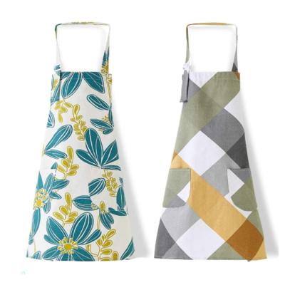 China Cheap Drinks/Food Apron Custom Logo Printed Cotton Kitchen Cooking Waterproof Apron for sale