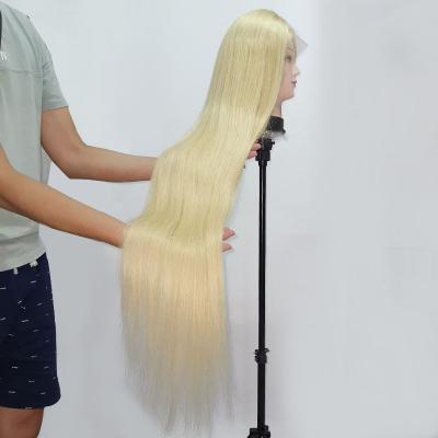 China Brazilian Blonde 613 Full Lace Wig Body Wave Human Hair 40 Inch 613 Virgin Human Hair Lace Front Wig for sale