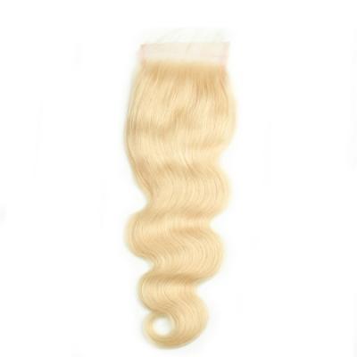 China Body Wave Beauty#613 Blonde Body Wave Hair Closure 4*4 Part Lace Closure Brazilian Remy Hair Bundles for sale