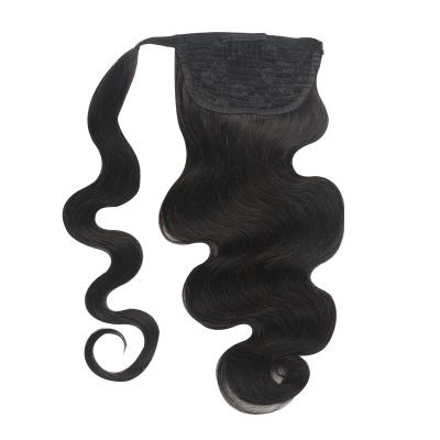 China Silky Straight 100% Brazilian Remy Hair Extensions Wrap Around Hair Ponytail Extensions For Women for sale