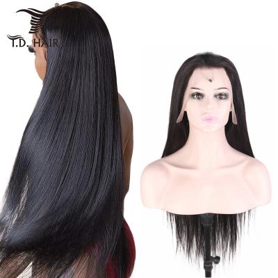 China 13*4 Lace Frontal Wig 13*4 Straight Virgin Hair Cuticle Aligned 100% Cuticle Aligned Ear Lace Frontal Wig Straight Transparent Ear for sale