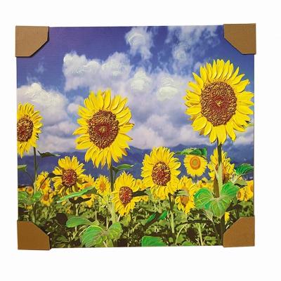 China CREATIVE custom oil painting sunflower on canvas with frame wall art for sale