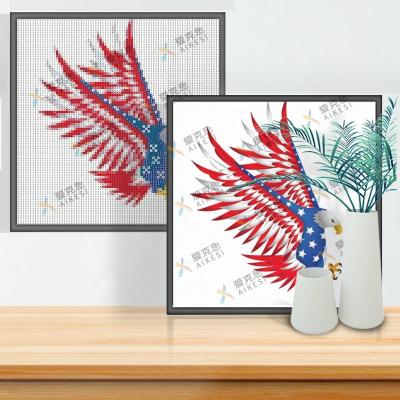 China Cartoon Style DIY Painting Abstract American Eagle DIY Diamond Painting By Numbers Without Frame for sale