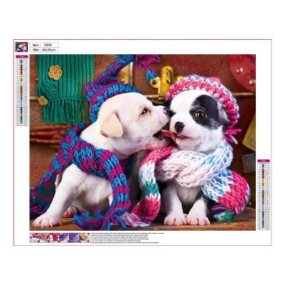 China 5d cartoon Diamond Painting Canvas Painting Ab dog drills paintings for sale