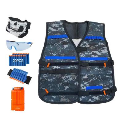 China Toy Soft Gun Tactical Vest Boy's Favorite Pretend Playset Series Equipped Soft Bullet Toy Gun Pretend Tactical Vest Set for sale