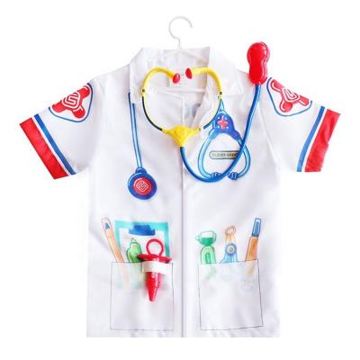 China Doctor Pretend Toy Kids Party Dress Up Pretend White Color Shorts Role Play Toys Set Doctor Kit Role Playing Costume for sale