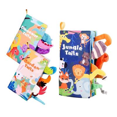 China Soft Infants Learning Tail and Feel Cloth Touch Cloth Activity Baby Cloth Books Animal First Education for sale