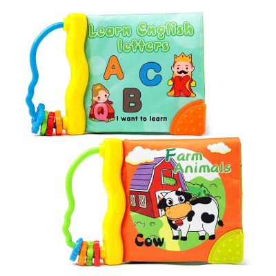 China Toys Soft First Teaching Early Learning Kids Activity Educational English Cloth Fold Babies Soft Cloth Baby Books for sale