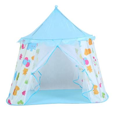 China 190T Kids Pretend Open Tent Hot Sales Huge Double Door Playhouse Kids Outdoor and Indoor Princess and Prince Double Door Open Play Tent for sale