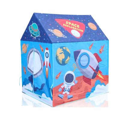 China Pretend Space Play Game Auto Rocket Play Tent For Kids Wholesale Pretend Play Room Auto Space Play Rocket Portable House Toy Indoor Game Tent For Kids for sale