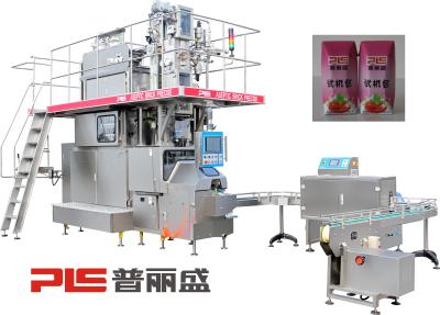 China 6000 het Karton van PPH 200ml Prisma Aseptische het Vullen Machine met Straw Applicator voor Melk Te koop