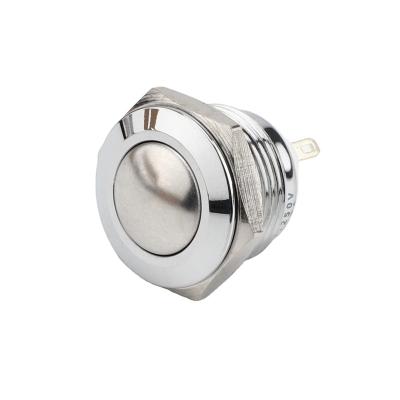 China Stainless Steel XCE 16mm Dome Head 1NO Pin Terminal Push Button Switch Stainless Steel Metal Momentary Self-resetting Waterproof IP 65 for sale