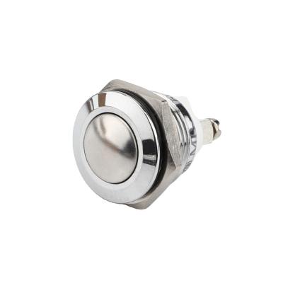 China XCE 16mm Domed Head 1NO Screw Terminal Stainless Steel Metal Push Button Switch Momentary Self-resetting Waterproof IP 65 for sale