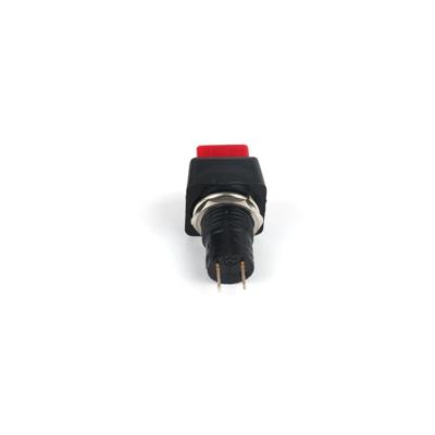 China Good Quality XCE 10mm PC Momentary/Latching 1NO 2A 250VAC Pin Terminal Bus\Gamepad\Industrial Plastic Push Button Switch for sale