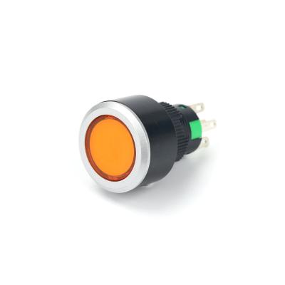 China Wholesale XCE 16mm 3A 250VAC PC Momentary/Latching 1NO1NC Pin Terminal Plastic Push Button Switch with LED Light Illumination for sale