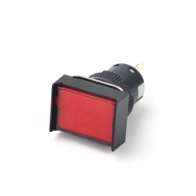 China Good Quality XCE 16mm PC Momentary/Latching 1NO1NC LED Light Pin Rectangle Head Power Plastic Push Button Switch for sale