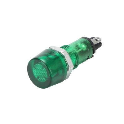 China XCE 10mm Plastic Warning Light Signal Lamp With Pin Terminal Flat Head 3-220V 2V Green Yellow Red 6V 12V 24V 36V 48V 110V 220V 10mm for sale