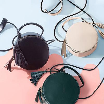 China Fashion Experience Fashion Private Label Small Ladies Round Bags Vegan Leather Bags Mini Bucket Handbags for sale