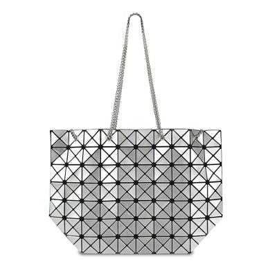 China High Quality Bright Geometric Handbags For Women Ladies Tote Bags Reflective Handbags for sale