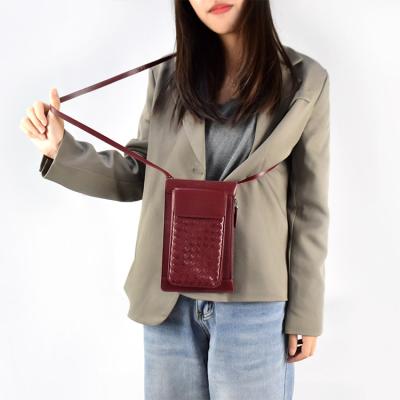 China Fashion OEM ODM PU Leather Purse Wallet Cross Small - Body Mobile Phone Cell Phone Bag For Women for sale