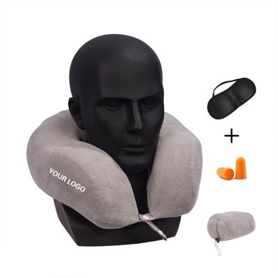 China Memory Factory Car Foldable Adult Neck Seat Neck Cervical Pillow U Shape Memory Foam Neck Travel Cervical Pillow for sale