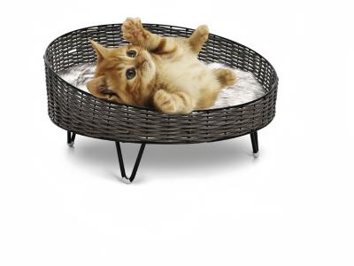 China PE Rattan Handwoven Nest Small Animal Pet Bed Cattery Pet House For Dogs Cats Indoor for sale