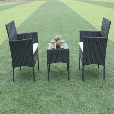 China Outdoor Pool / Beach Rattan Coffee Table Chair Sets With Aluminum Frame Ottoman High Quality Outdoor Indoor Furniture for sale