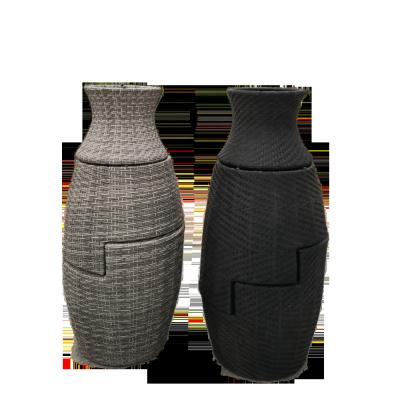 China Design de Vaso Dobradora de Área Livre Mesa de Jantar e Cadeiras PE Rattan Melhor Design Colorido Set de Mobiliário Interior à venda