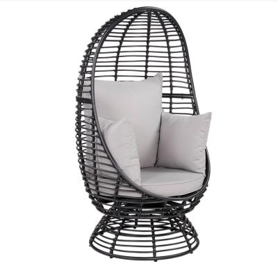 China Egg Round Patio Outdoor Indoor Garden PE Rattan Swing Chair Hotel Garden for sale