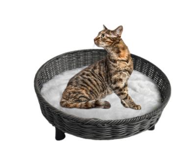 China Morden Style Artificial Rattan Pet Furniture Fashion Indoor Pet Bed Dog Bed House Waterproof for sale