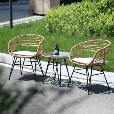 China Modern Outdoor Terrace Table And Chair Balcony 2-Piece Garden Restaurant Coffee for sale