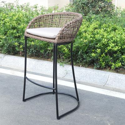 China Single Chair High Bistro Kitchen Bar Table And Stools Rattan Chair Set Bar for sale