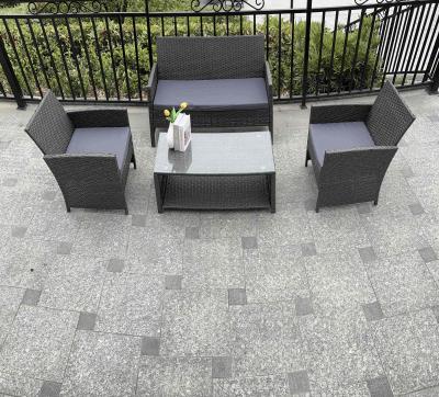 China Weerbestendige 4pcs Outdoor Rattan Sofa Set/ Wicker Tuinmeubilair Koffietafel en Rattan stoelen voor zwembad Te koop