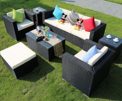 China Modern Leisure Best Selling Garden Furniture Plastic Rattan Sofa Set Outdoor White Carton Wholesale Outdoor Furniture for sale