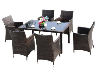 China Mesa de comedor de 6 asientos de Wicker Rattan, Villa Hotel, mesa de rattan hecha a mano en venta