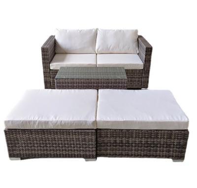 China 7pc Rattan Wicker Sofa Set Table Patio Outdoor Corner Rattan Antique Sofa Set for sale