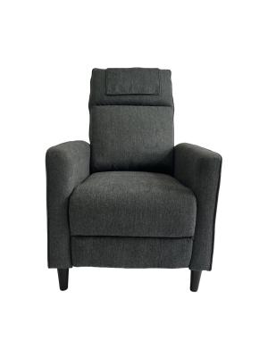 China Accent Chair with Ottoman Set Velvet Reclining Reading Armchair with Adjustable Backrest for Living Room for sale