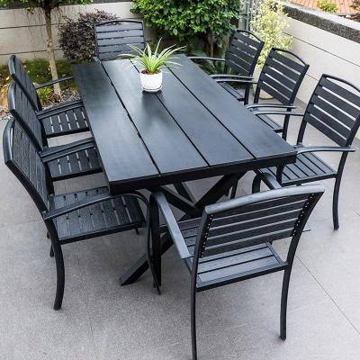 Chine Modern Cafe Shop Garden Waterproof Sillas De Comedor Metal Armrest Cast Aluminium Chairs Indoor Outdoor Patio Furniture à vendre