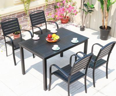 Chine WPC Furniture Set Anti-Corrosion Patio Outdoor Outdoor Leisure Balcony Garden Cafe Outdoor Table And Chairs Set à vendre