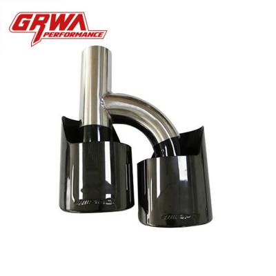 China High quality 304 stainless steel GRWA square twin muffler exhaust rear tip ends for toyota chr for sale