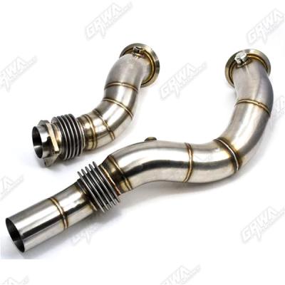 China Hot Sale 304 Stainless Steel Exhaust Downpipe For BMW S55 F80 F82 M3 M4 for sale