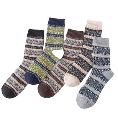 China Autumn And Winter Retro Rabbit Woolen Antibacterial Socks Thickened Warm And Comfortable Men's Socks for sale