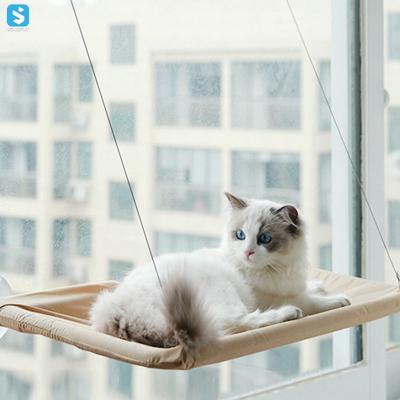 China Safety Suction Cups Space Saving Stocked Sunbed Mounted Cat Window Perch Bed Cat Hammock for sale