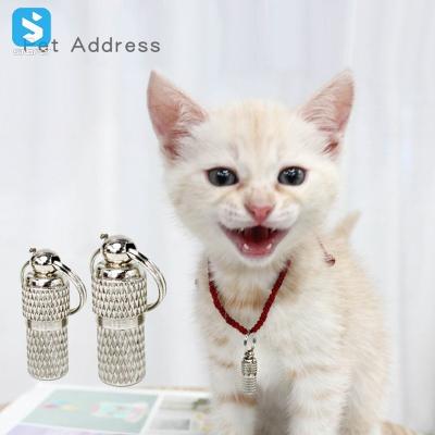 China Stored Address and Pet ID Holddding Cavity Metal Tag Note Pet Pendant Collar for Dog Cat Anti-Lost Nameplate for sale