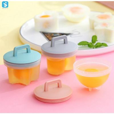 China Viable Egg Cooker Silicone Kitchen Tools Plastic Egg Breakfast Mold Poach Cup Oil Brush Pancake Maker Kitchen Cooking Tools for sale