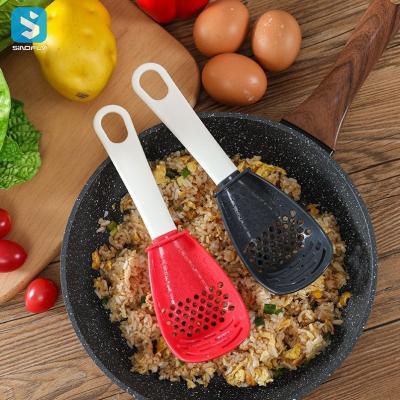 China Multifunctional Viable Garlic Cheese Grater Kitchen Skimmer Scoop Colander Slotted Turner Cooking Scoops for sale