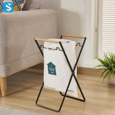 China Sustainable Kichen The Hanging Shelf Storage Folding Stainless Steel Daily Use Accessories Garbage Bag Holder for sale