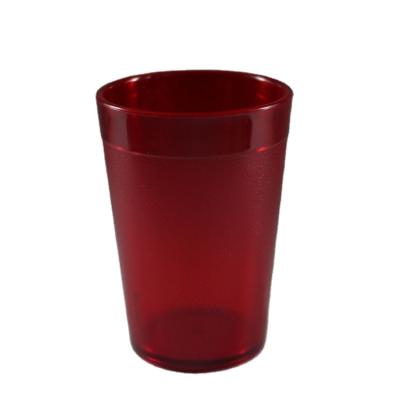 China Viable Wholesale Custom Printing Food Grade 5 Ounce Reusable Bubble Tea Cup Frosted 150ml Unbreakable Red Plastic Drink Cup for sale