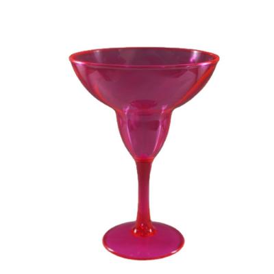 China Unbreakable Reusable Porcelain 16 Ounce Margarita Tumbler PC Clear Red Plastic Shatterproof Glass Cup 470ml Cocktail Glass Reusable Factory for sale